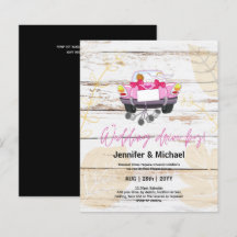 Convites Baratos de Casamento para Drive-By Fofos