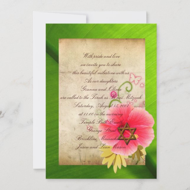 Convites B'nai Mitzvah (Frente)