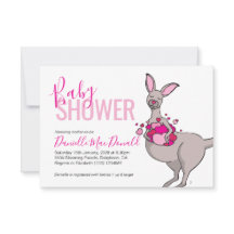 Convites bonitos do chá de fraldas do malote do