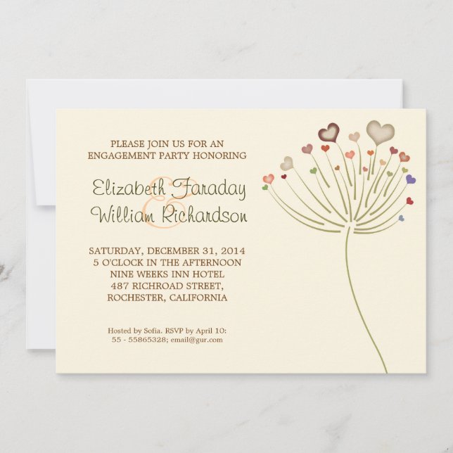 convites bonitos para noivados modernos (Frente)