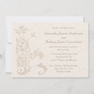 Convites brancos do casamento do Flourish