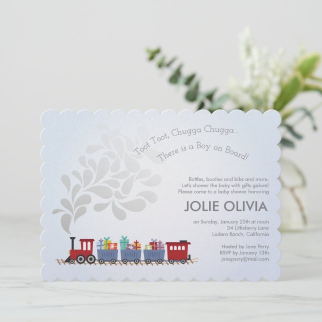 Convites | Chá de fraldas | Bebê no Conselho (Em pé/Frente)