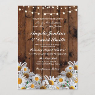 Convites claros florais rústicos do casamento de