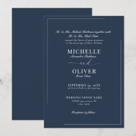 Convites Clássicos de Casamento Moderno da Caligra