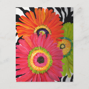 Convites com Gerbera Daisies Brilhante e Colorido