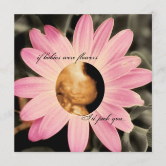 Convites cor-de-rosa do chá de fraldas do Sonogram