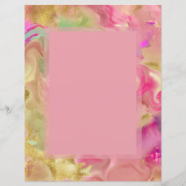 Convites cor-de-rosa, dourado, tinta verde de márm