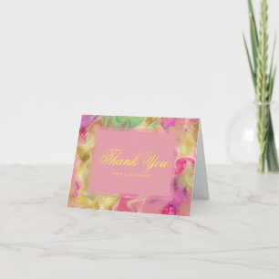 Convites cor-de-rosa, dourado, tinta verde de márm