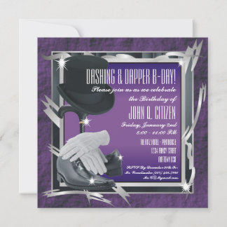 Convites Custom Dashing 5,25 X 5,25 - Roxo