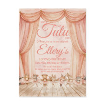 Convites da Bailarina da Floresta em Aquarela