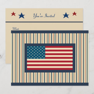 Convites da Bandeira Patriótica Americana