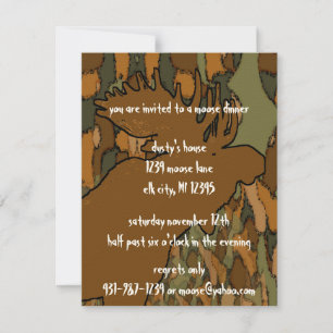 Convites da camuflagem dos alces