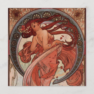 Convites da dança de Alphonse Mucha do vintage