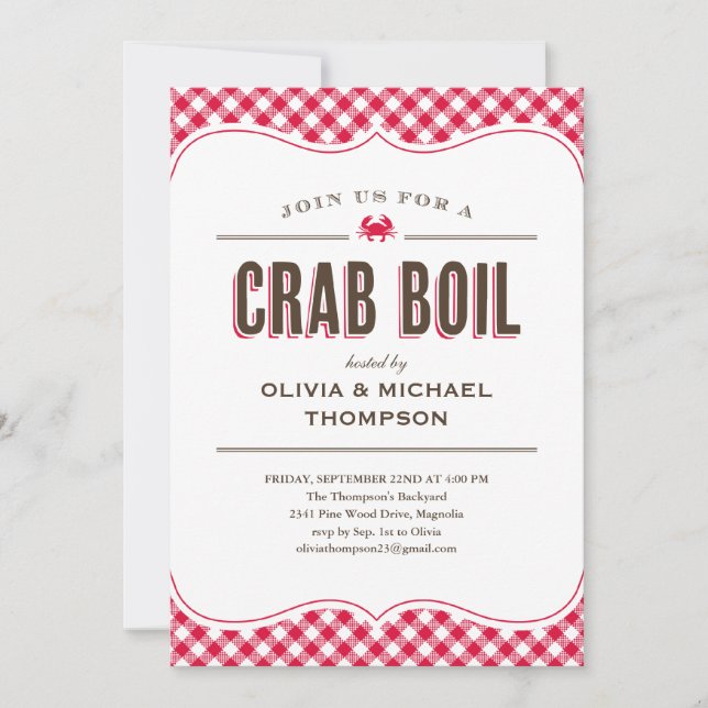 Convites da fervura do caranguejo (Frente)