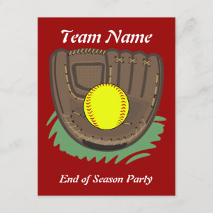 Convites da luva do softball de Fastpitch