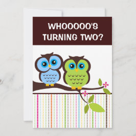Convites da Parte de Tema do Owl do segundo aniver