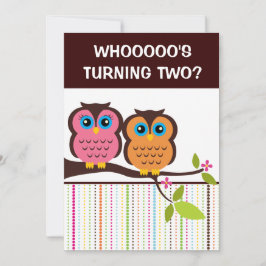 Convites da Parte de Tema do Owl do segundo aniver