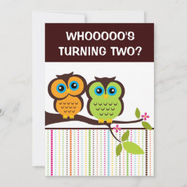 Convites da Parte de Tema do Owl do segundo aniver