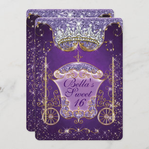 Convites da princesa Carruagem Jóia Partido