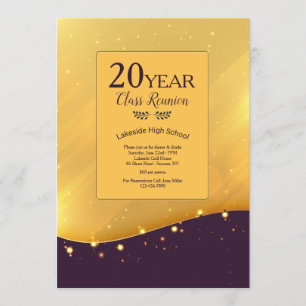 Convites da reunião de classe da luz das estrelas