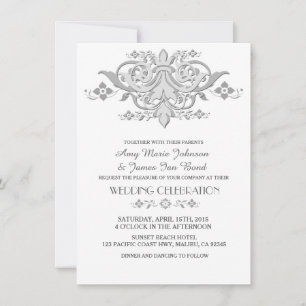 Convites damask1 do casamento tema damasco do