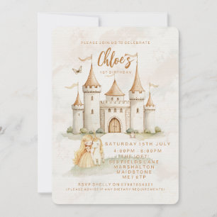 Convites de 1º Aniversário da Princesa do Castelo 