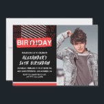 Convites de 16 anos Festa de Homens Foto Vermelha<br><div class="desc">Convites de 16 anos Festa de Homens Foto Vermelha</div>