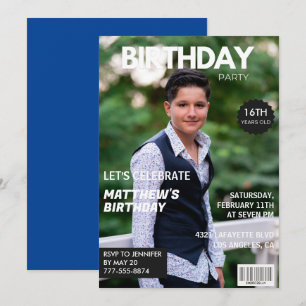 convites de 16 anos homens capa de revista
