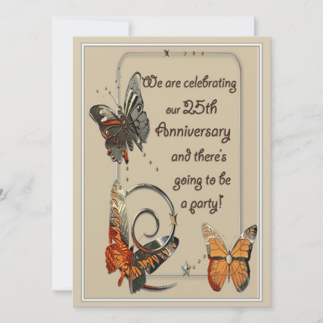 Convites de 25 casual (Frente)