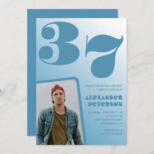 Convites de 37 anos para Gradiente de Foto Blue Me
