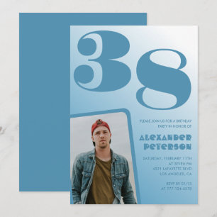 Convites de 38 anos para Gradiente de Foto Blue Me