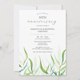 Convites de 50 anos de Casamento Botânico