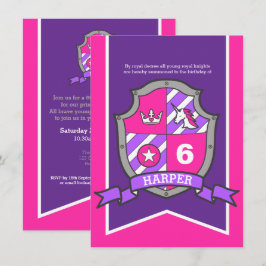 Convites de 6 de aniversário para os escudos da Pr