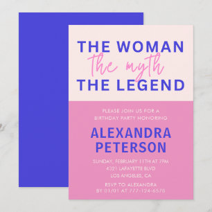 Convites de 74 anos para Humor Woman Myth Legend