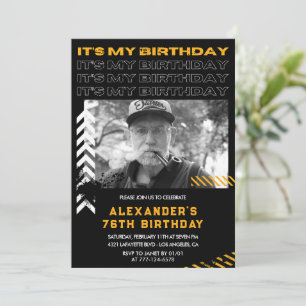 Convites de 76 anos Pintura Men Photo Spray