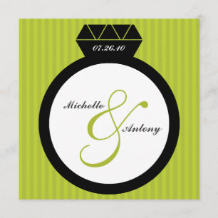 Convites de Anel de Noivado Save the Date