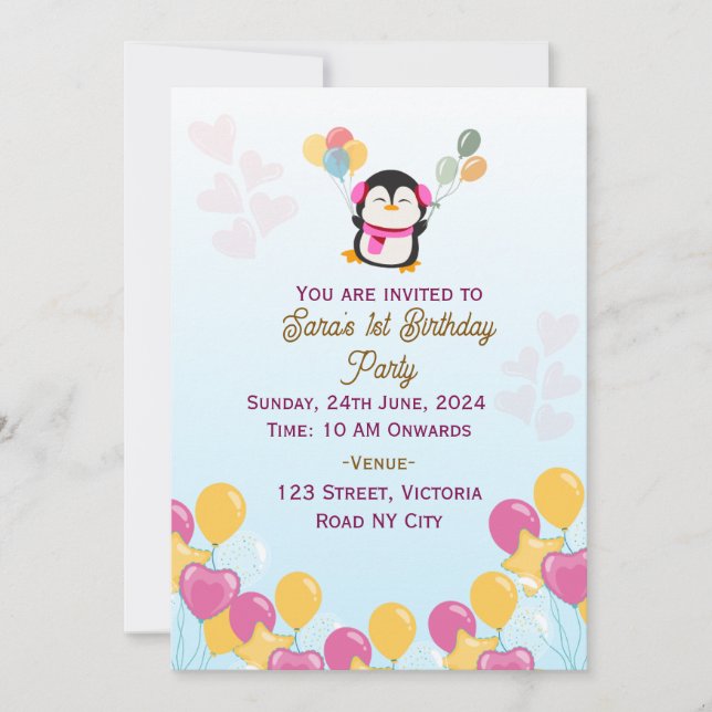 Convites de Aniversário (Frente)