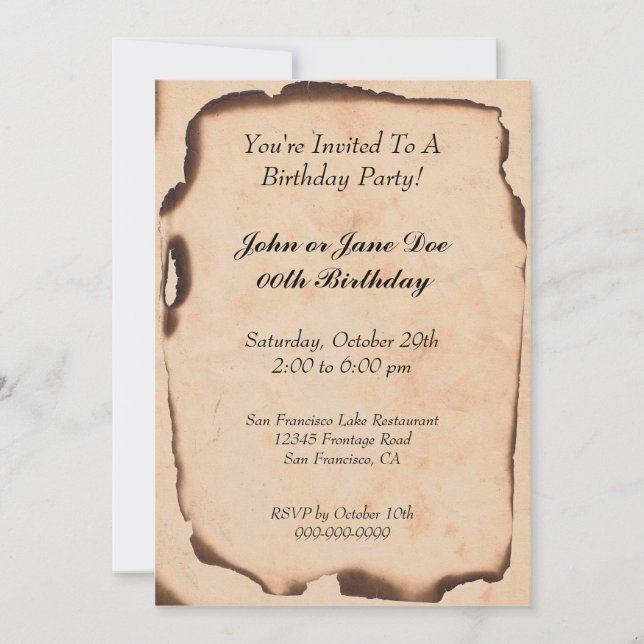 Convites de Aniversário (Frente)