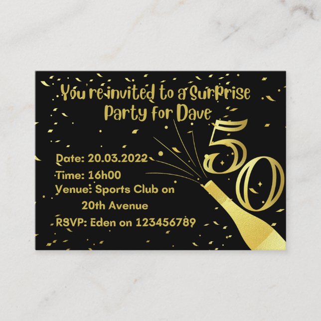 Convites de Aniversário (Frente)