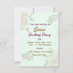 Convites de aniversário