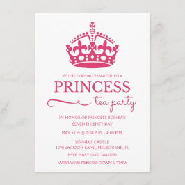Convites de Aniversário à Princesa Rosa para o Tea