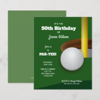 Convites de aniversário Adultos do Golf de Orçamen