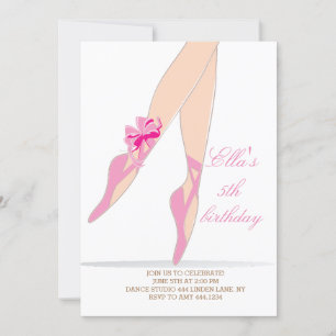 Convites de aniversário Ballerina