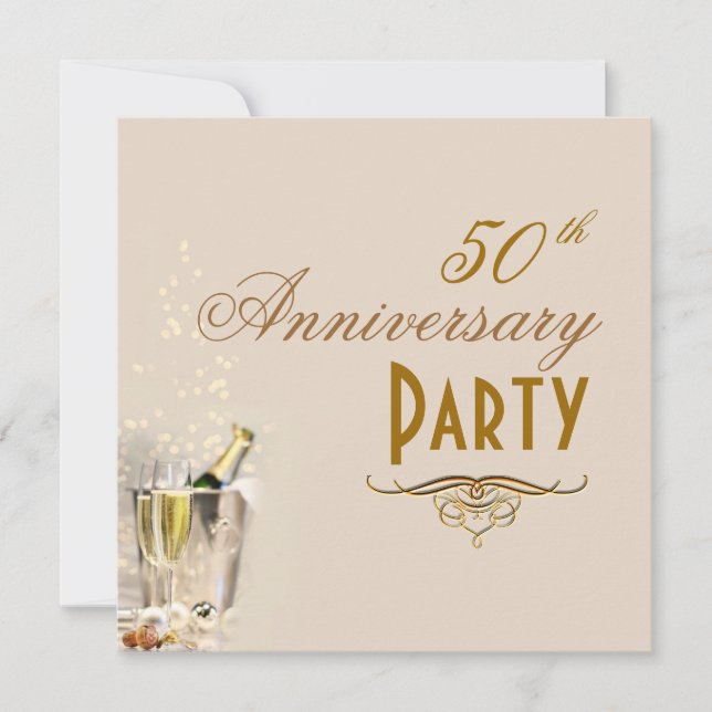 Convites de Aniversário, Bolhas de Champanhe (Frente)