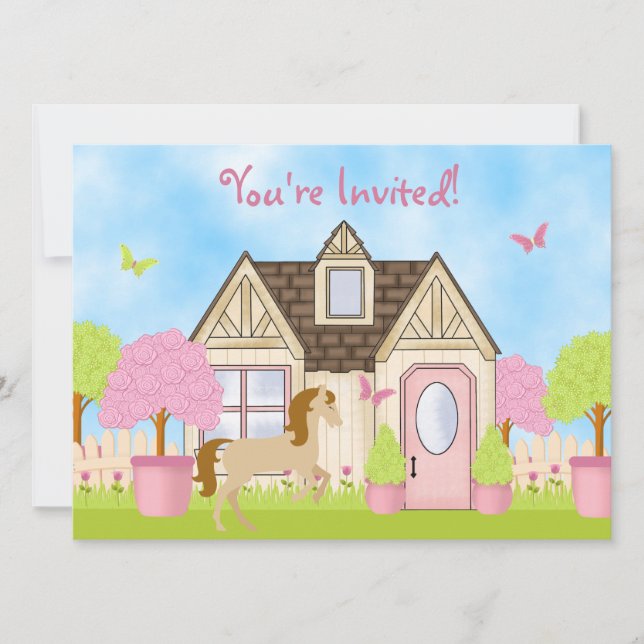 Convites de aniversário bonito de Jardim (Frente)