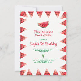 Convites de Aniversário Celebração Doce de Melanci