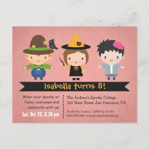 Convites de Aniversário com Fantasia de Halloween