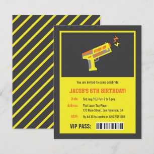 Convites de Aniversário com Pistola de Laser Tag A