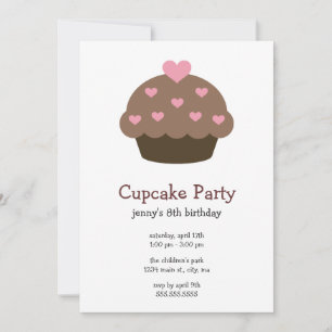 Convites de aniversário Cupcakes