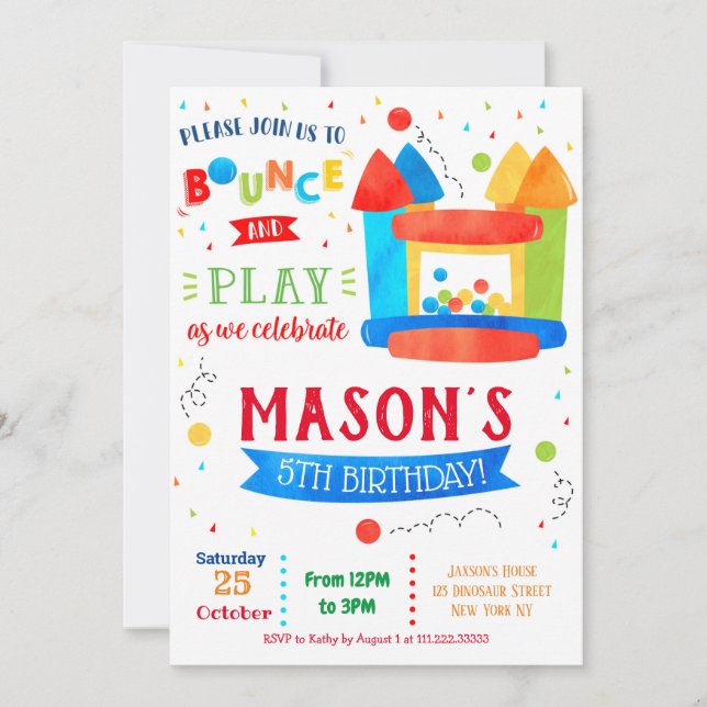 Convites de aniversário da Casa (Frente)